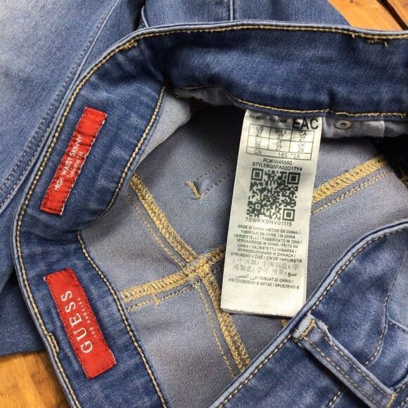 GUESS faded blue skinny jeans size 27 Tahiana fit - Picture 5 of 8